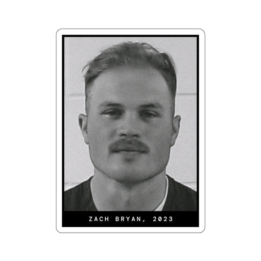 Zach Bryan, 2023 Singer Mugshot Sticker