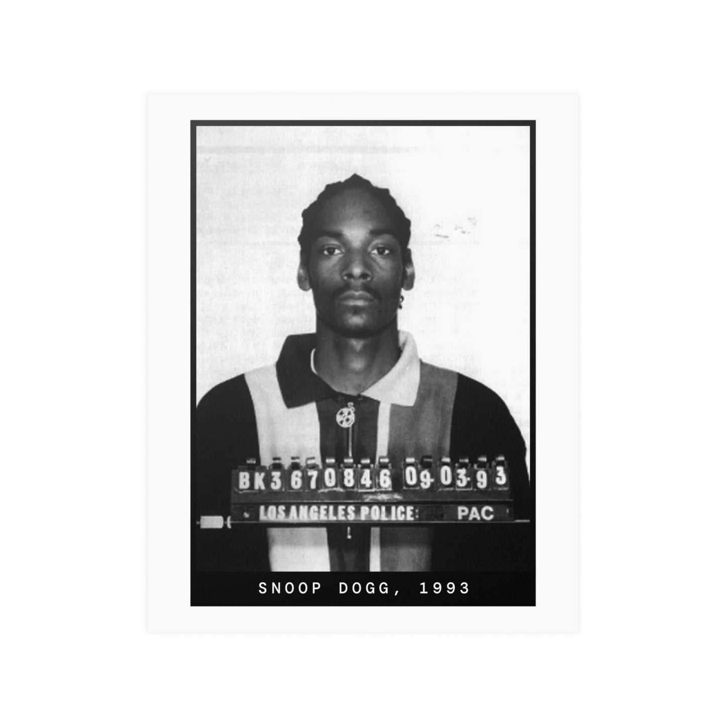 Snoop Dogg, 1993 Rapper Mugshot Poster