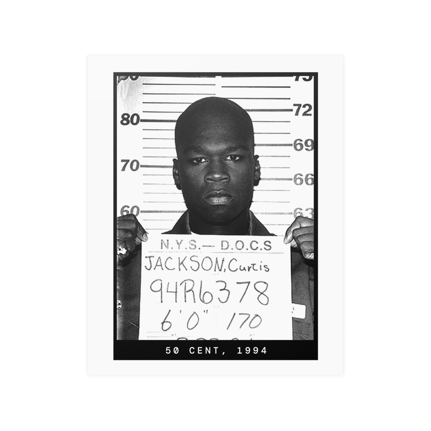 50 Cent, 1994 Rapper Mugshot Poster