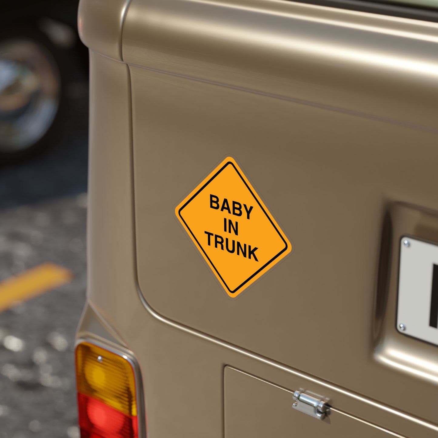 Baby In Trunk Funny Bumper Sticker