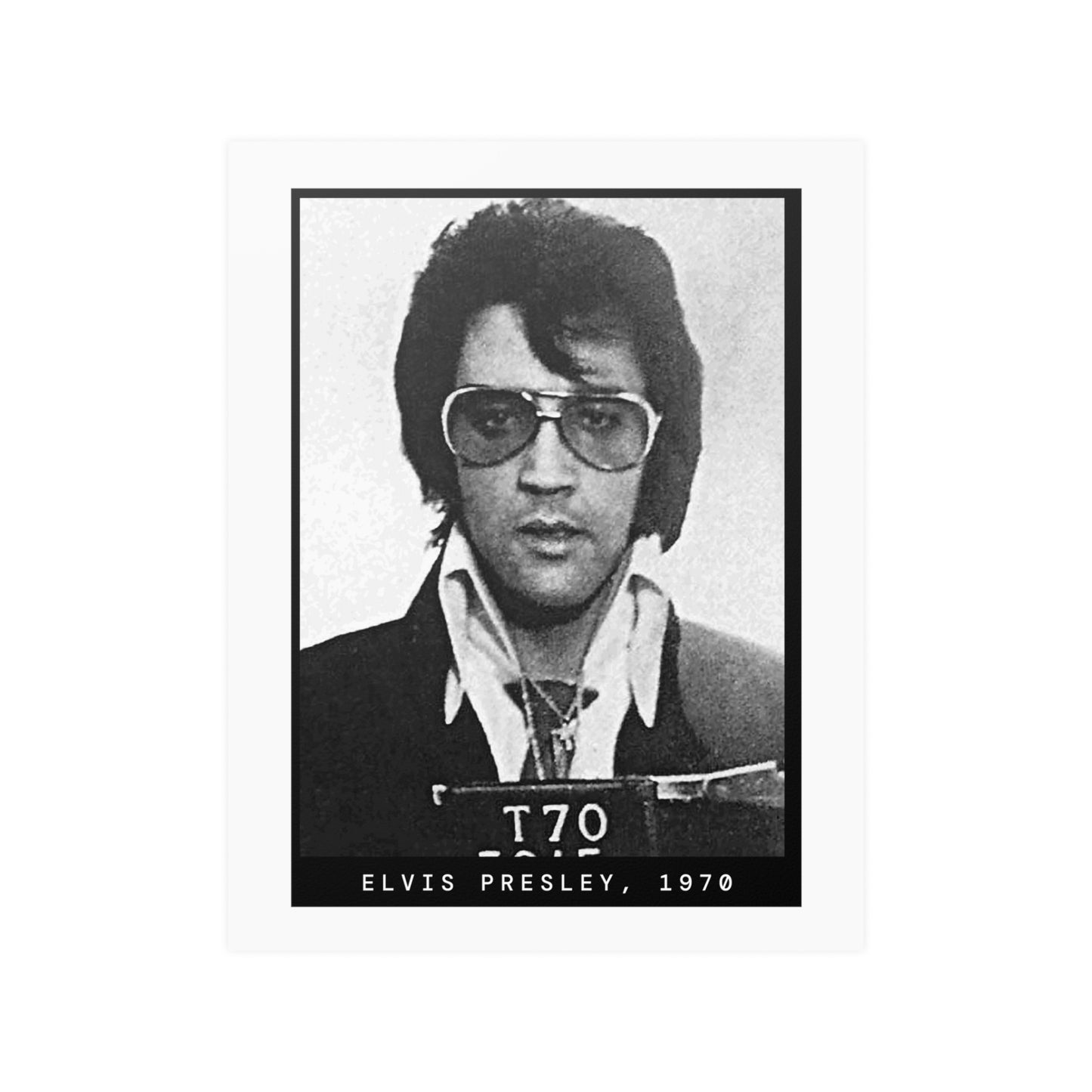 Elvis Presley, 1970 Singer Mugshot Poster