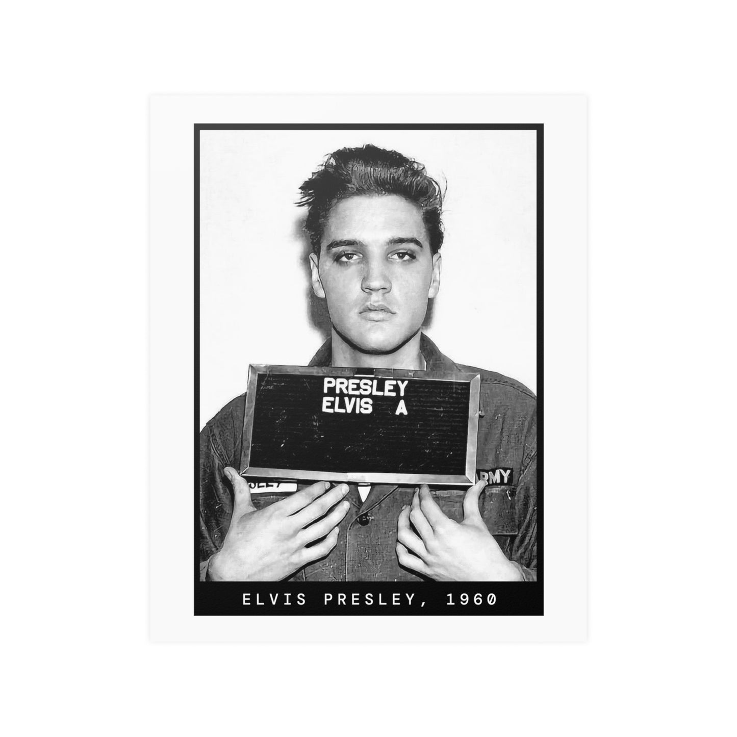 Elvis Presley, 1960 Singer Mugshot Poster