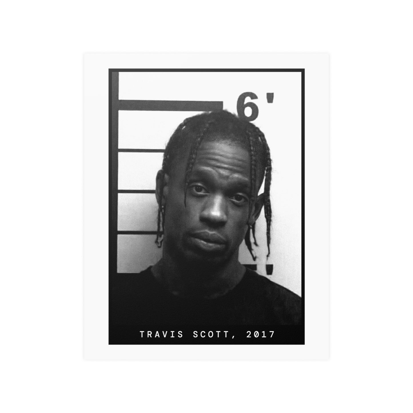 Travis Scott, 2017 Rapper Mugshot Poster