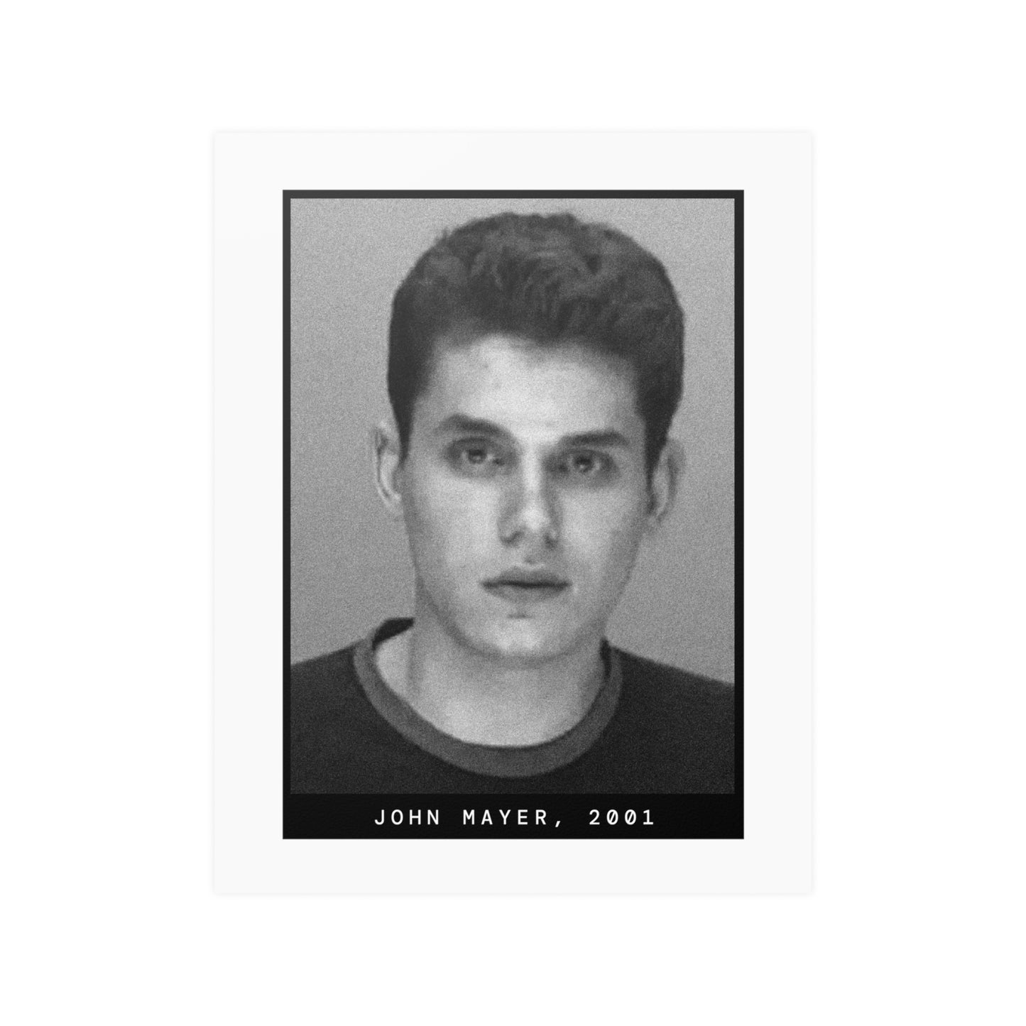 John Mayer, 2001 Singer Mugshot Poster