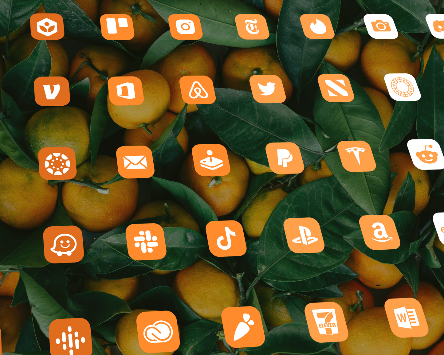 Tangerine Orange App Icon Pack for iOS
