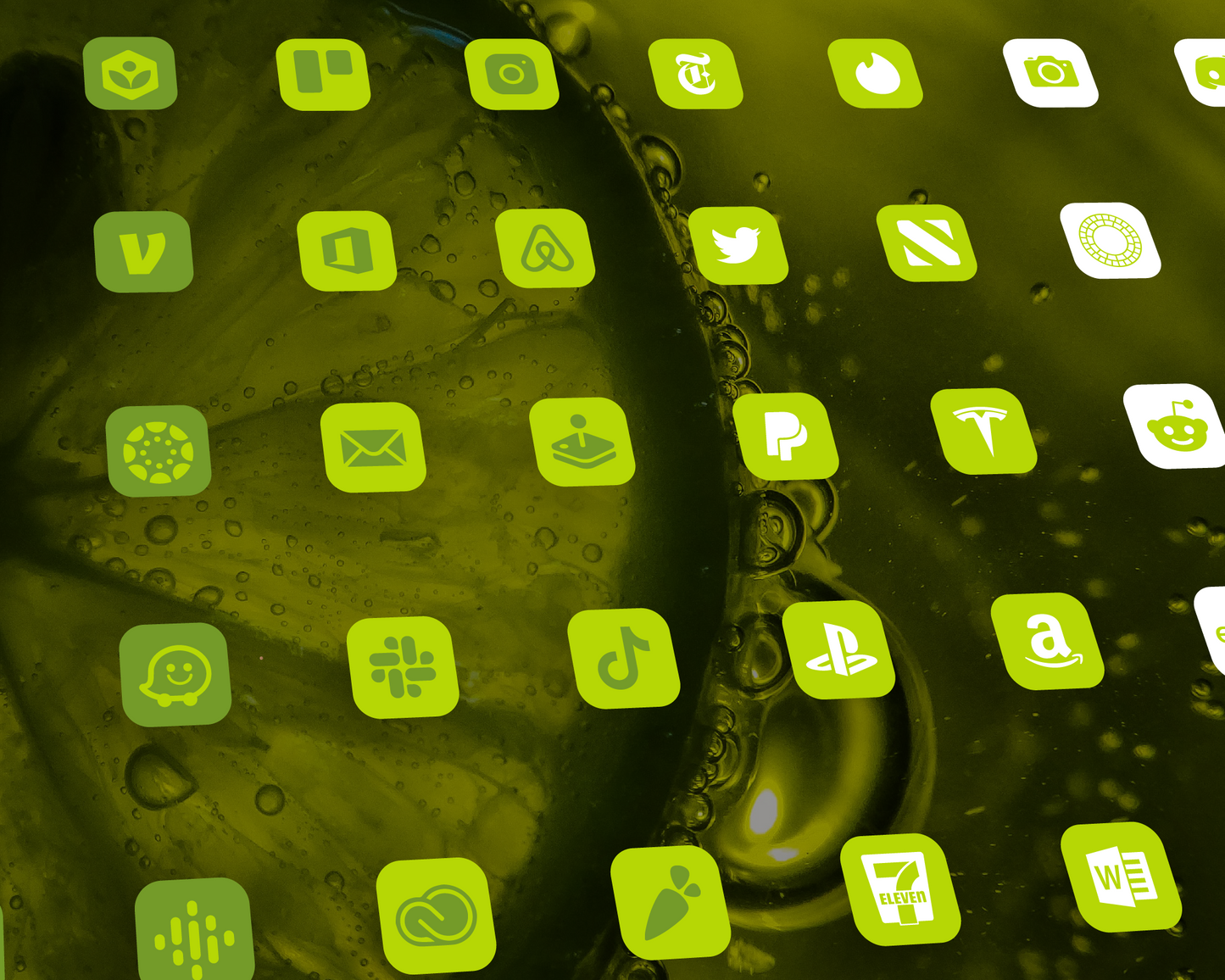 Lime Green App Icon Pack for iOS